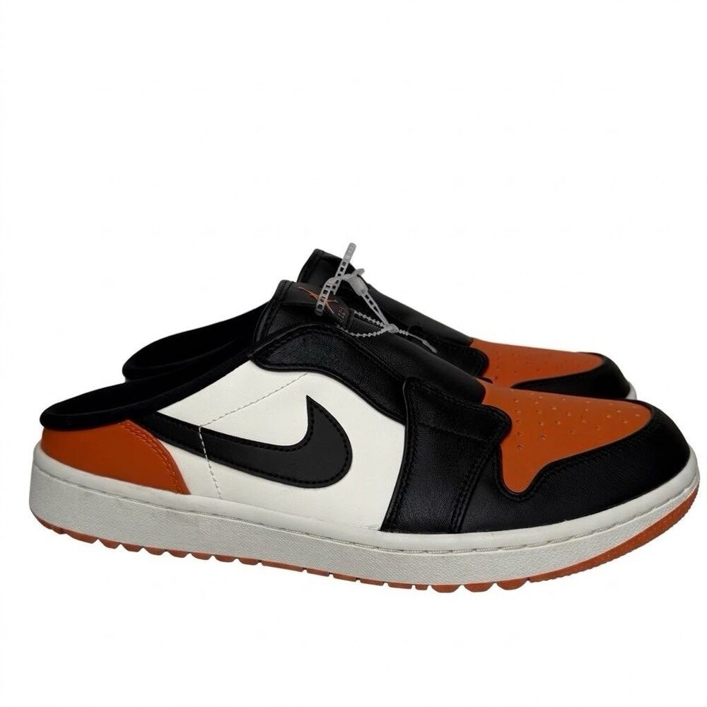Nike Air Jordan 1 Mule Golf Shoes Mens 10.5 Shattered Backboard Orange Black New